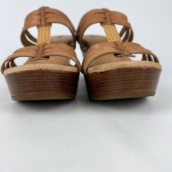 UGG Mattie Womens Platform Wedge Strappy Sandals Tan Brown Leather size 10 - Picture 5 of 16